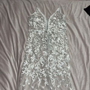 White shear dress